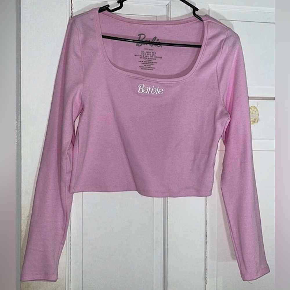 Forever 21 X Barbie Longsleeve Cropped Top